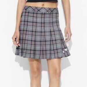 Beetlejuice Gray plaid mini skirt/skort size Large like new